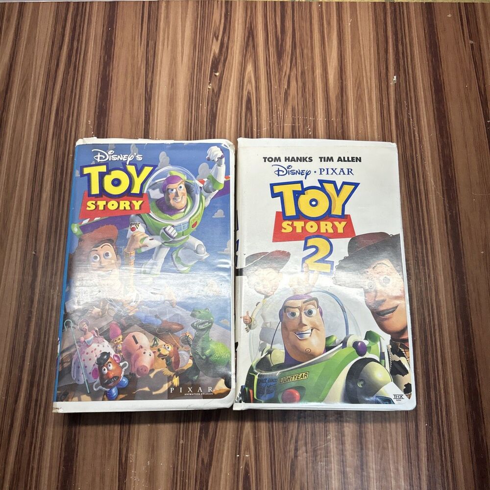 Vintage Disney Pixar Toy Story 1 And Toy Story 2 VHS Videotape Set Lot Of 2